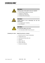 Preview for 27 page of Endress ESE 1306 DHG-GT ES Duplex Operating Instructions Manual