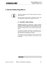 Предварительный просмотр 13 страницы Endress ESE 406 HG-GT ES DUPLEX Operating Instructions Manual