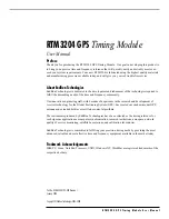 Preview for 3 page of EndRun RTM3204 User Manual