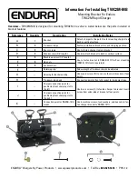 Endura TWC2M-MB Information For Installing предпросмотр