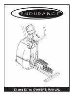 Endurance E7 Owner'S Manual preview
