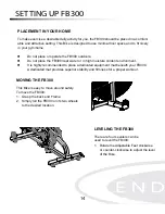 Предварительный просмотр 14 страницы Endurance FB300 Fan Bike User Manual