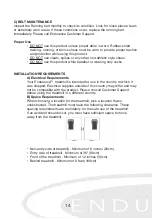 Preview for 16 page of Endurance TF6iHRC User Manual