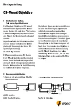 Preview for 1 page of Eneo CS Mount Series Installation Instructions Manual