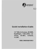 Eneo HDB-2080M2810IR D Quick Installation Manual предпросмотр