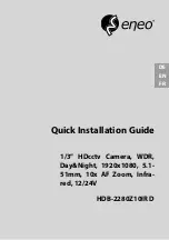 Предварительный просмотр 1 страницы Eneo HDB-2280Z10IR D Quick Installation Manual