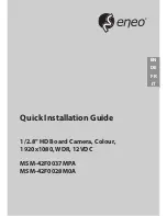 Eneo MSM-42F0028M0A Quick Installation Manual предпросмотр