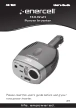 Предварительный просмотр 1 страницы Enercell 150-Watt Power Inverter User Manual