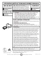 Preview for 10 page of Enerco BUDDY-PRO TS125FAV Operating Instructions And Owner'S Manual