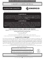 Предварительный просмотр 28 страницы Enerco ECAT3LP Operating Instructions And Owner'S Manual