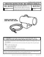 Enerco Heaststar HS35FA Operating Instructions And Owner'S Manual preview