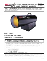 Enerco HeatStar HS170FAVT Operation Instructions And Owner'S Manual preview