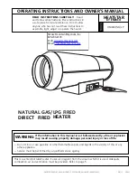 Enerco HEATSTAR HS4000 LP Operating Instructions And Owner'S Manual предпросмотр