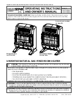 Enerco HeatStar HSVFB10NG Operating Instructions And Owner'S Manual предпросмотр