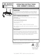 Предварительный просмотр 8 страницы Enerco MR. HEATER MH40LP Operating Instructions And Owner'S Manual