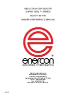 ENERCON SUPER SEAL Series Owner Reference Manual preview