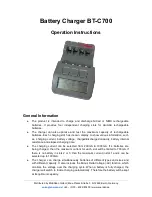 ENERDAN BT-C700 Operation Instructions Manual предпросмотр