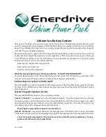 Предварительный просмотр 2 страницы Enerdrive EPL-100AH-12v-BATT Owner'S Manual