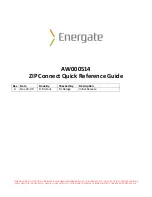 Energate ZIP Connect Quick Reference Manual предпросмотр