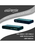 Preview for 1 page of Energenie DSP-HDMI-21 User Manual