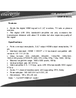 Preview for 3 page of Energenie DSP-HDMI-21 User Manual