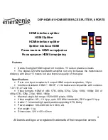 Preview for 3 page of Energenie DSP-HDMI-81 User Manual