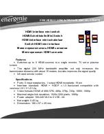 Preview for 3 page of Energenie DSW-HDMI-51 User Manual