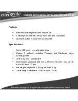 Preview for 3 page of Energenie EG-KBM-001 BAMBOO User Manual