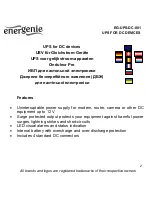 Preview for 2 page of Energenie EG-UPS-DC-001 User Manual