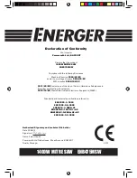 Предварительный просмотр 20 страницы Energer ENB475MSW Safety And Operating Manual