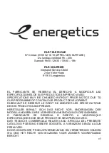 Preview for 66 page of Energetics JE6462 Instructions For Assembly And Use