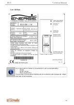 Предварительный просмотр 16 страницы Energie ECO 200i Technical Manual