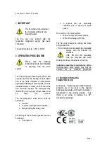 Предварительный просмотр 3 страницы Energie Eco 200p Assembly And User'S Manual