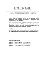 Preview for 2 page of Energie FF Evi 10 Installation And Instruction Manual