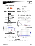 Energizer AC13 Product Data Sheet предпросмотр