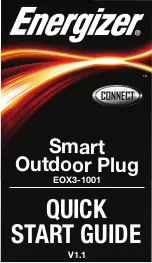 Energizer CONNECT EOX3-1001 Quick Start Manual предпросмотр