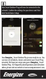 Предварительный просмотр 10 страницы Energizer CONNECT EOX3-1001 Quick Start Manual