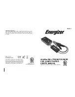Energizer ENX12K User Manual preview