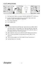 Preview for 30 page of Energizer eZV 4500W i-Series User Manual