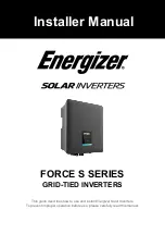 Energizer Force 10.5S Installer Manual preview