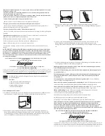 Предварительный просмотр 3 страницы Energizer PL-7522 User Instructions