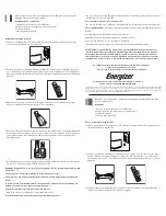 Предварительный просмотр 4 страницы Energizer PL-7522 User Instructions