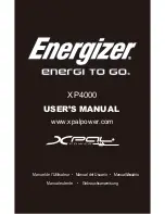 Предварительный просмотр 1 страницы Energizer XP4000 User Manual