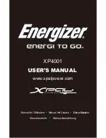 Предварительный просмотр 1 страницы Energizer xp4001 User Manual