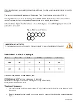 Предварительный просмотр 7 страницы Energy-Laser PERSONAL-LASER L200 Quick Manual