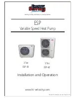 Preview for 1 page of Energy Saving Products ESP Series Installation And Operation Manual