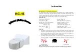 Energy Saving Sensors HC-15 Instruction Manual preview