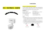 Предварительный просмотр 1 страницы Energy Saving Sensors HC-150W Instruction Manual