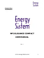 ENERGY SISTEM MP3 ELEGANCE COMPACT User Manual предпросмотр