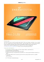 Предварительный просмотр 3 страницы ENERGY SISTEM Neo 3 Lite Quick Manual